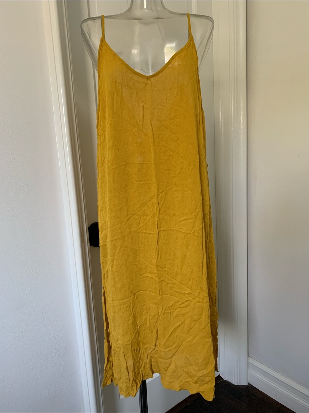 Mustard Yellow Cover-up Slip Dress